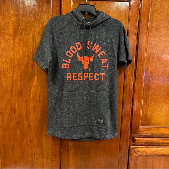 Under Armour Project Rock Short Sleeve Hoodie - Picture 2 of 7